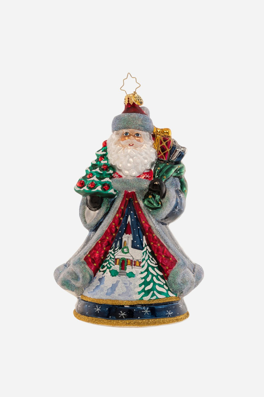 Christopher Radko Santa's Snowy Scene Ornament
