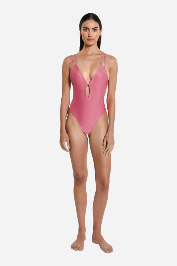Peixoto Isla One-Piece Swimsuit in Sunset Coral