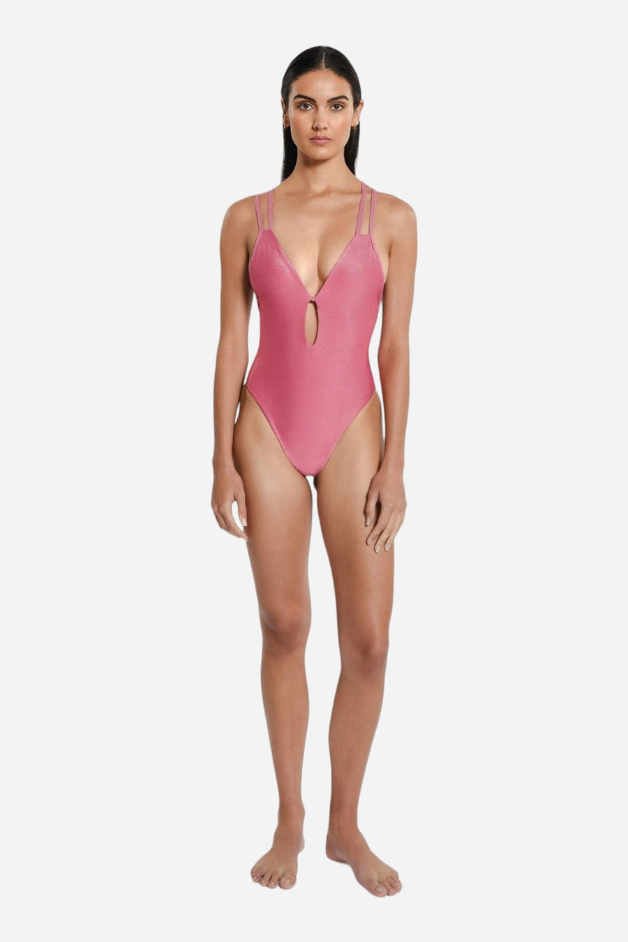 Peixoto Isla One-Piece Swimsuit in Sunset Coral