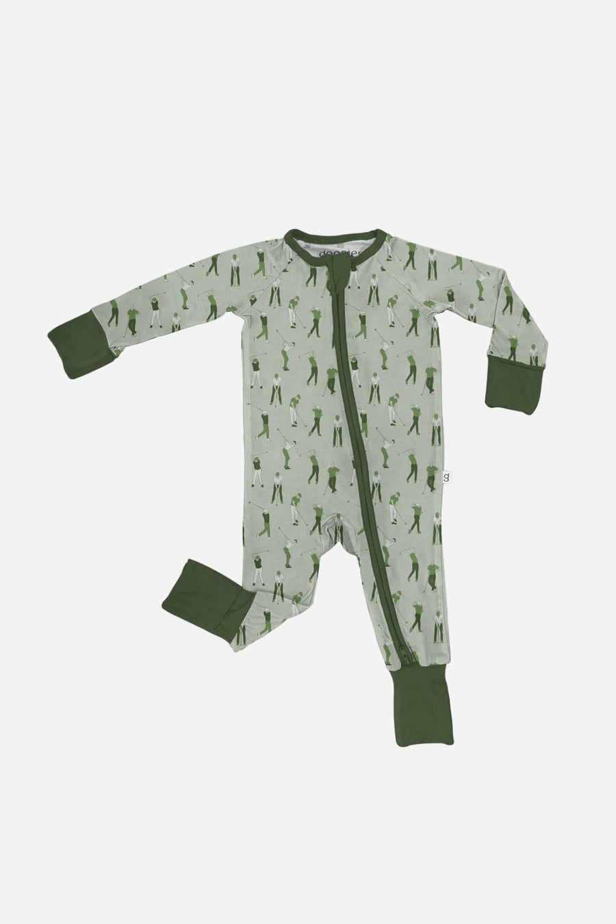 Goosies Long Sleeve Zip PJs in Golf Sketch