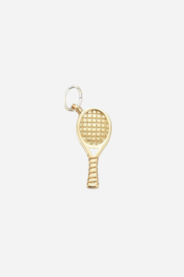 Farrah B Tennis Racket Charm in Gold