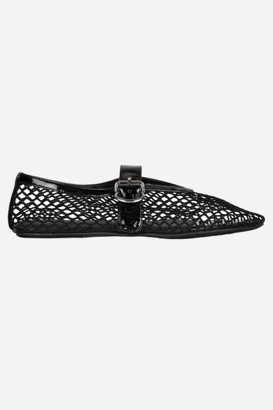 Jeffrey Campbell Shelly-LS2 Flats in Black Patent Combo