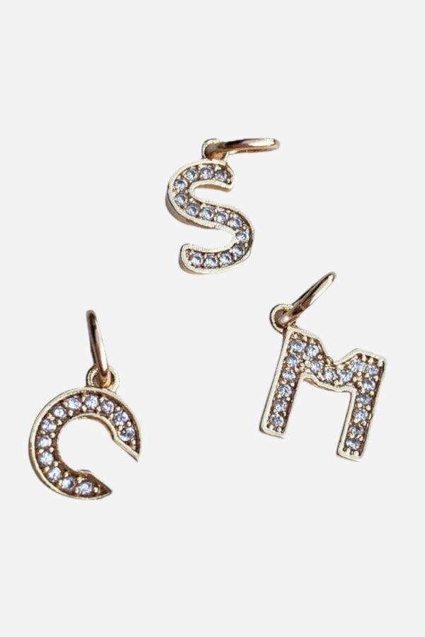 Farrah B Pave Letter Charm - Letter P
