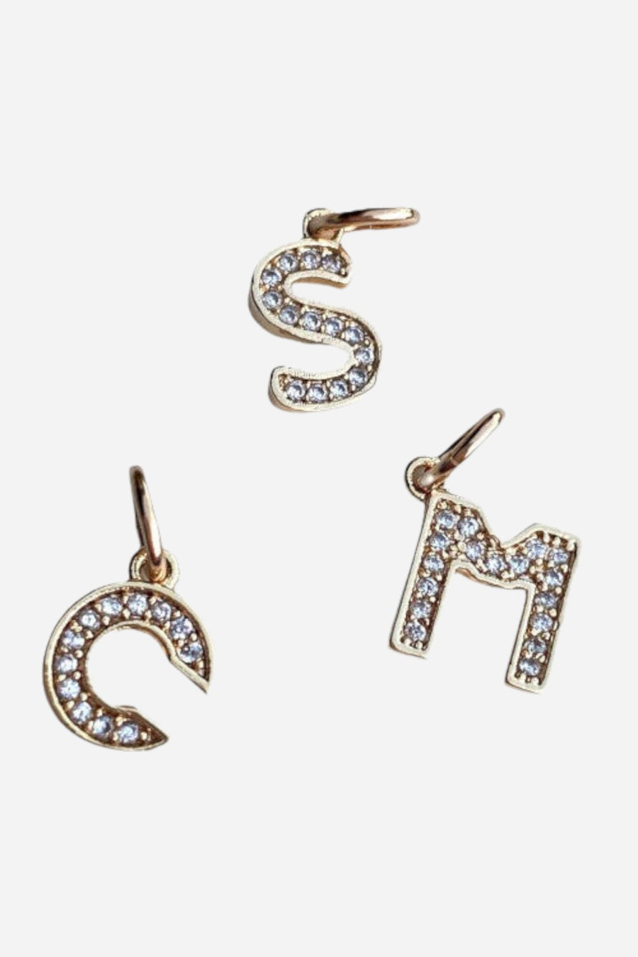 Farrah B Pave Letter Charm - Letter H