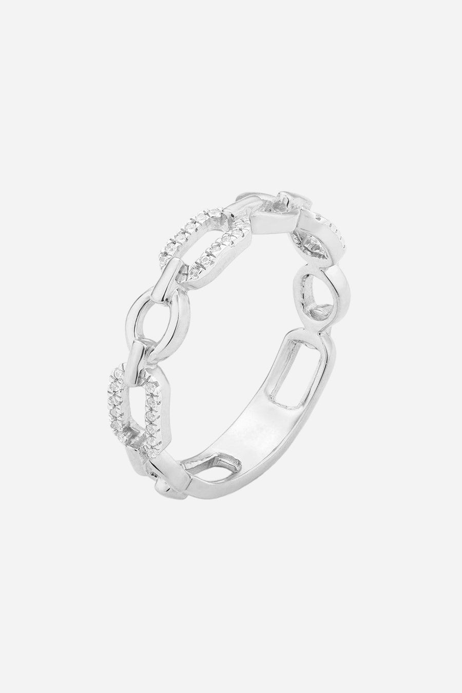 Ella Stein Linked Forever To You Stackable Ring in Silver Sterling - Size 8