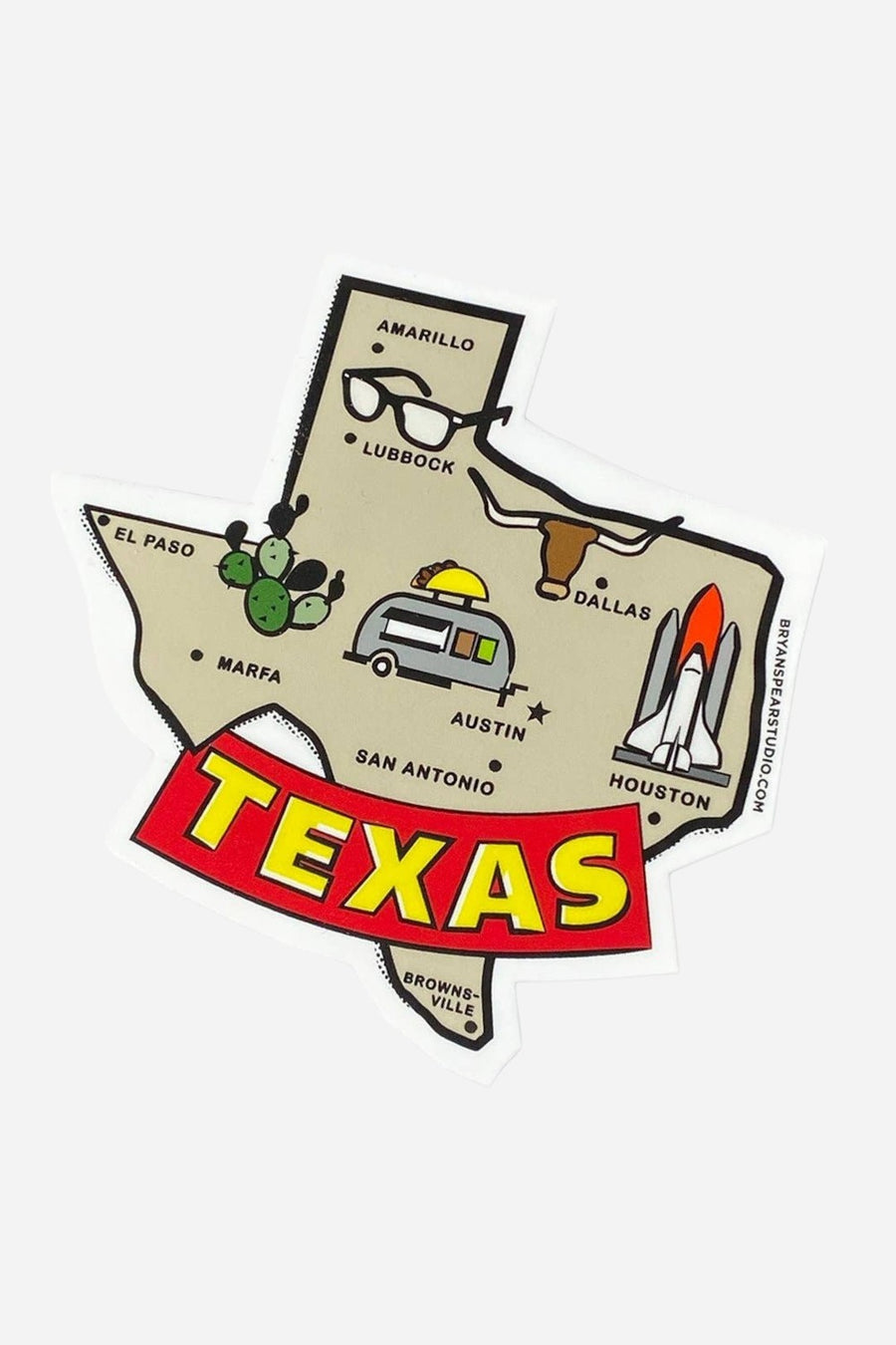 Bryan Spear Studio Texas Decal Sticker