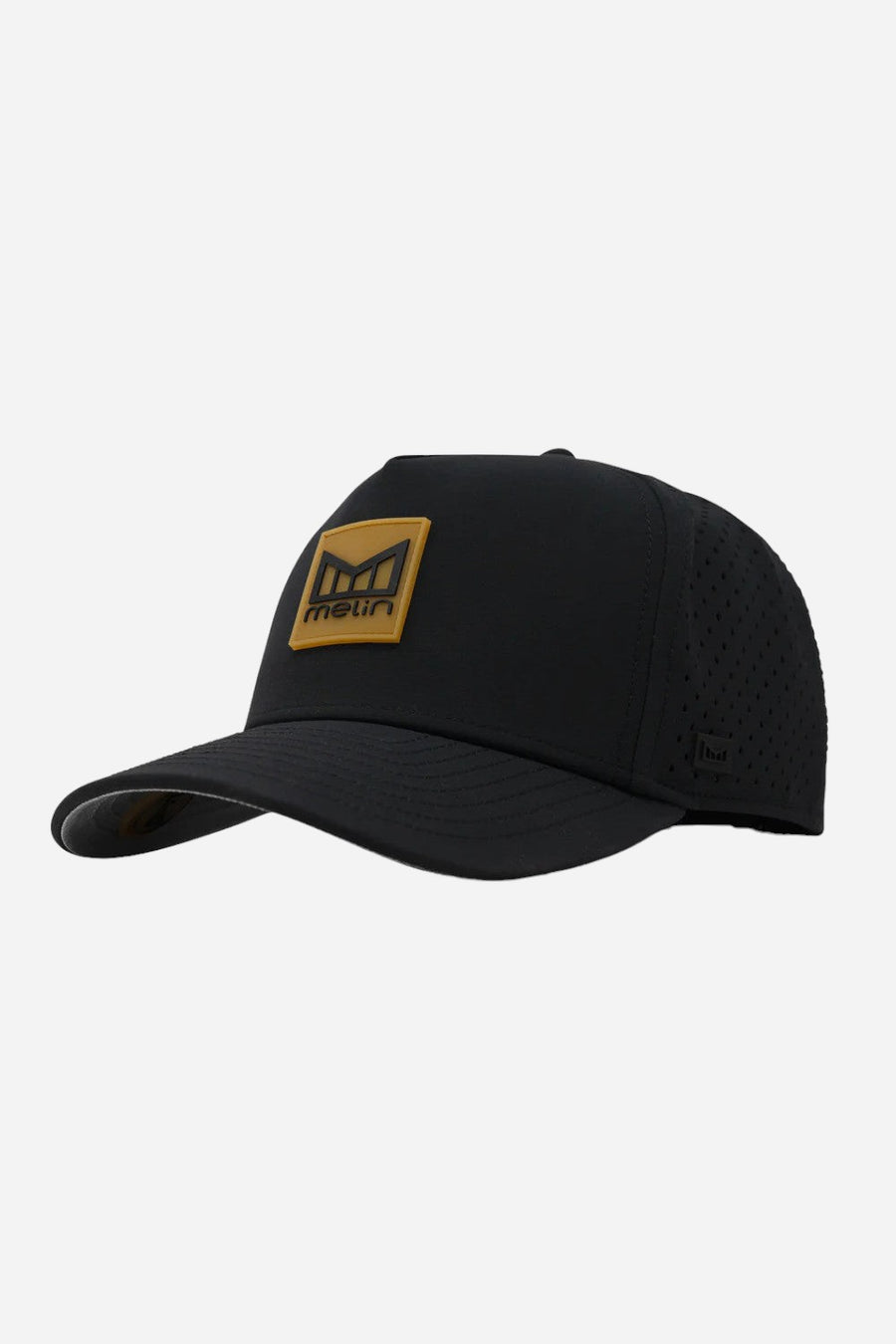 Melin Odyssey Stacked Hydro Hat in Black / Gum