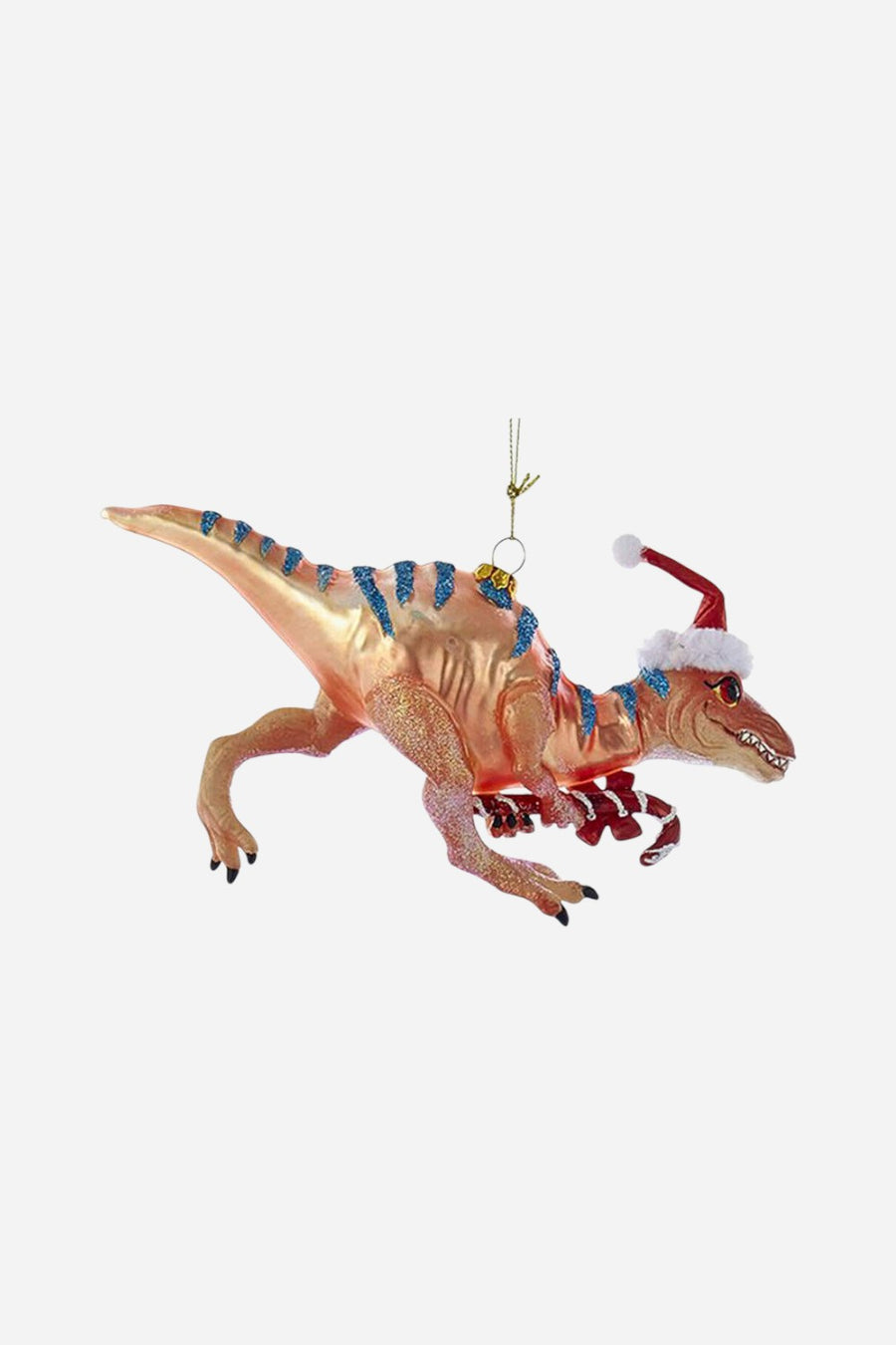 Velociraptor Glass Ornament