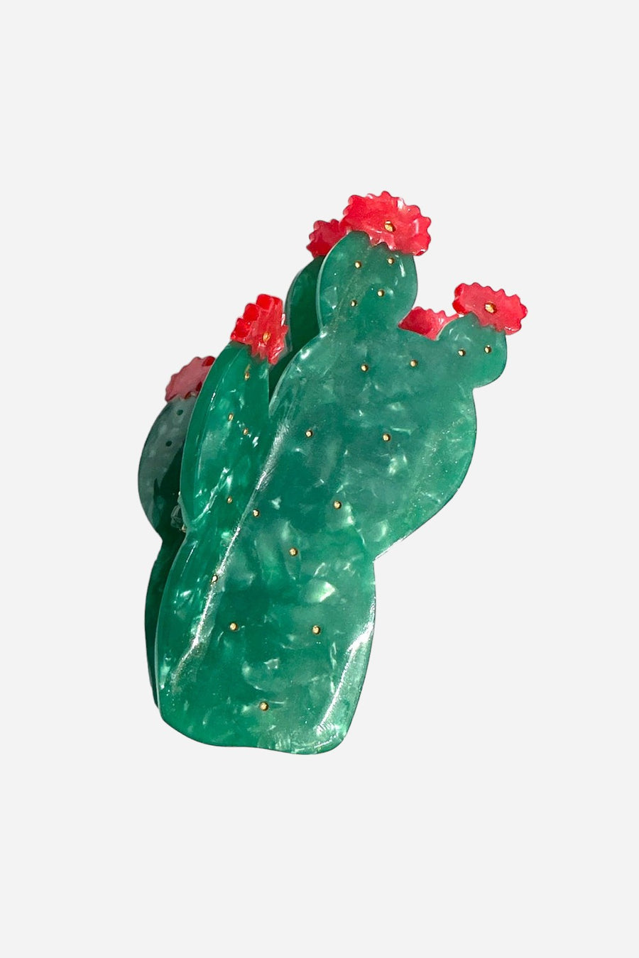 Solar Eclipse Hand-painted Prickly Pear Cactus Claw Hair Clip