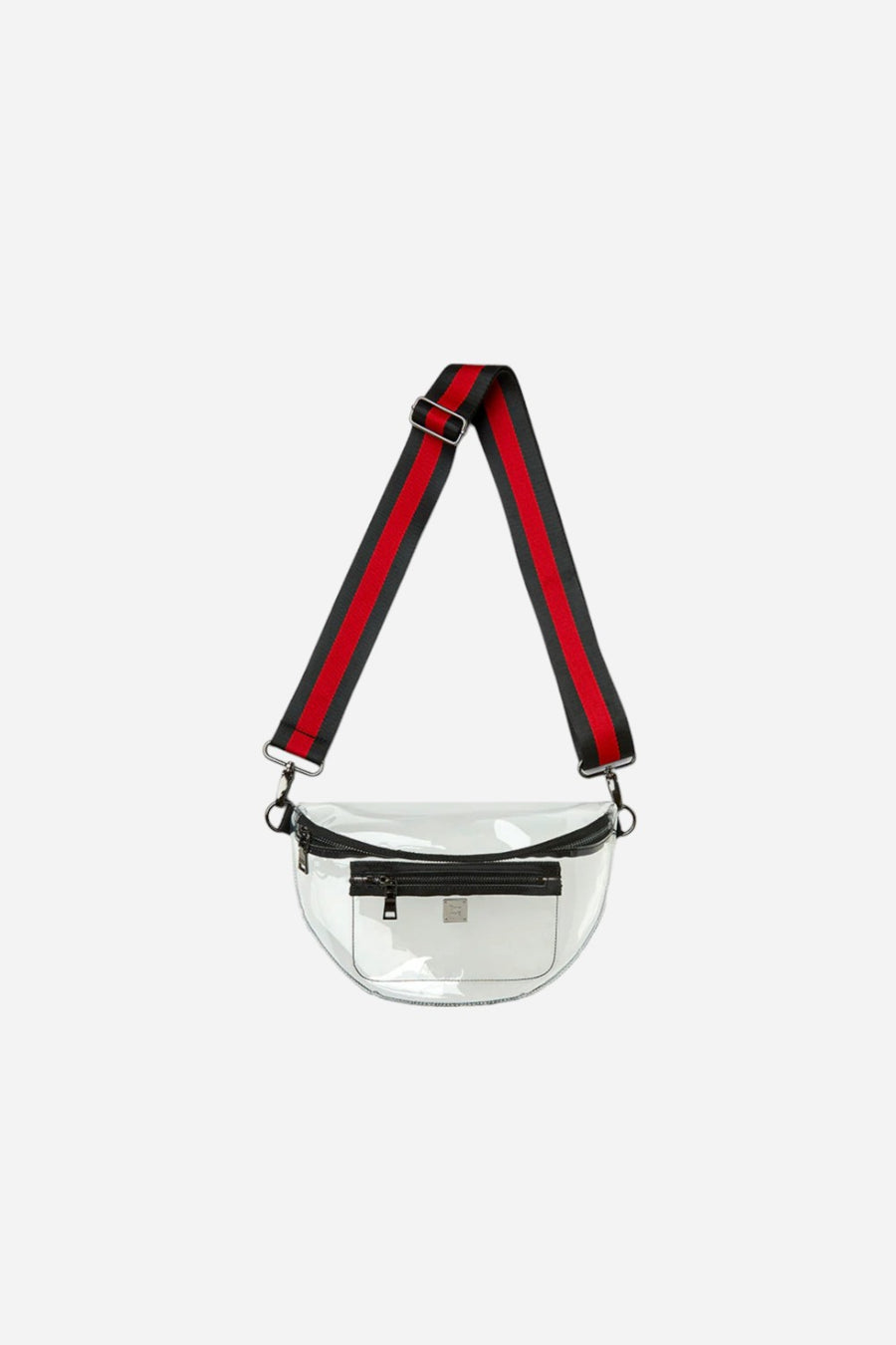 Think Royln Clear Stadium Bag with Black and Red Strap