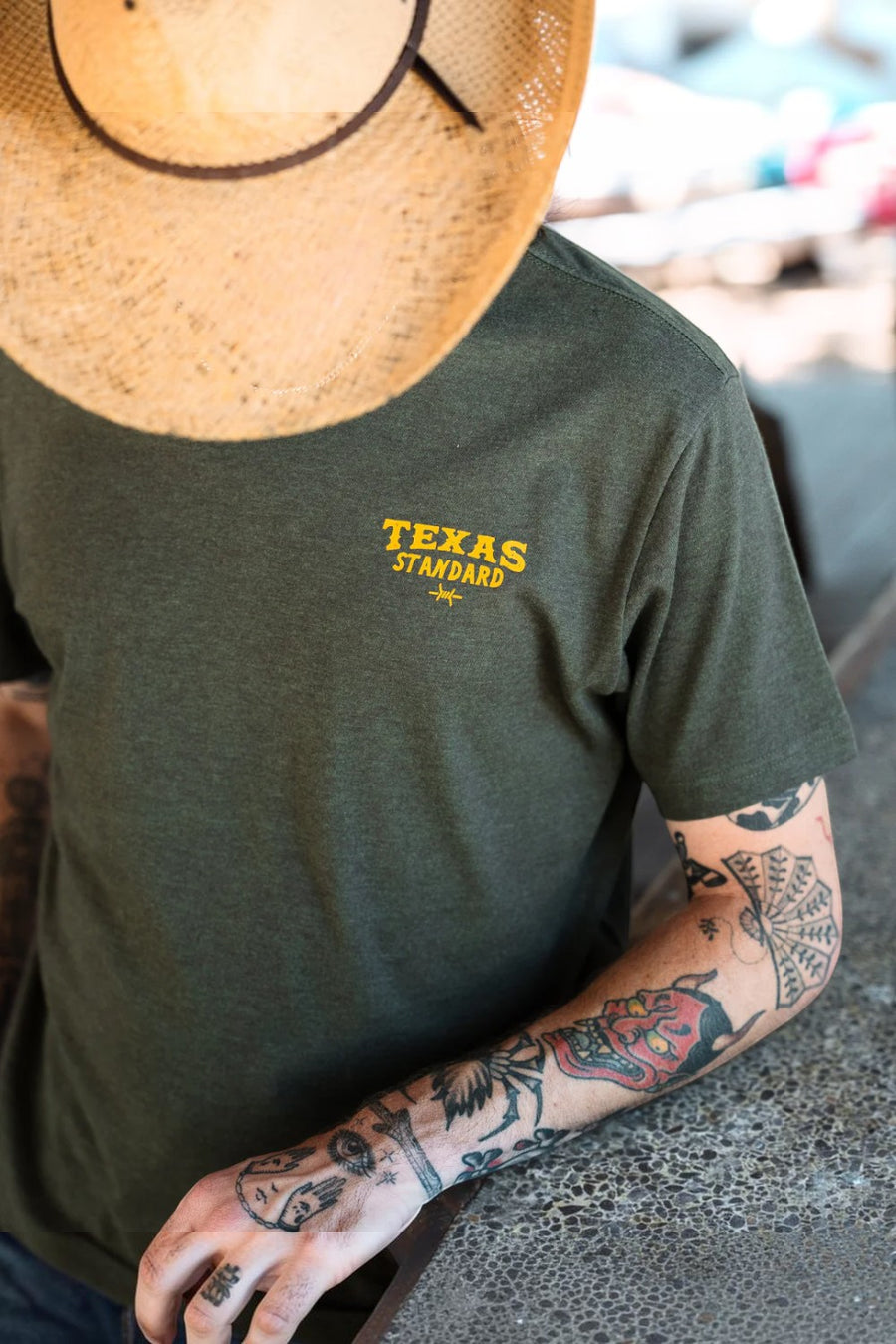Texas Standard Jackalope Heritage Tee in Green