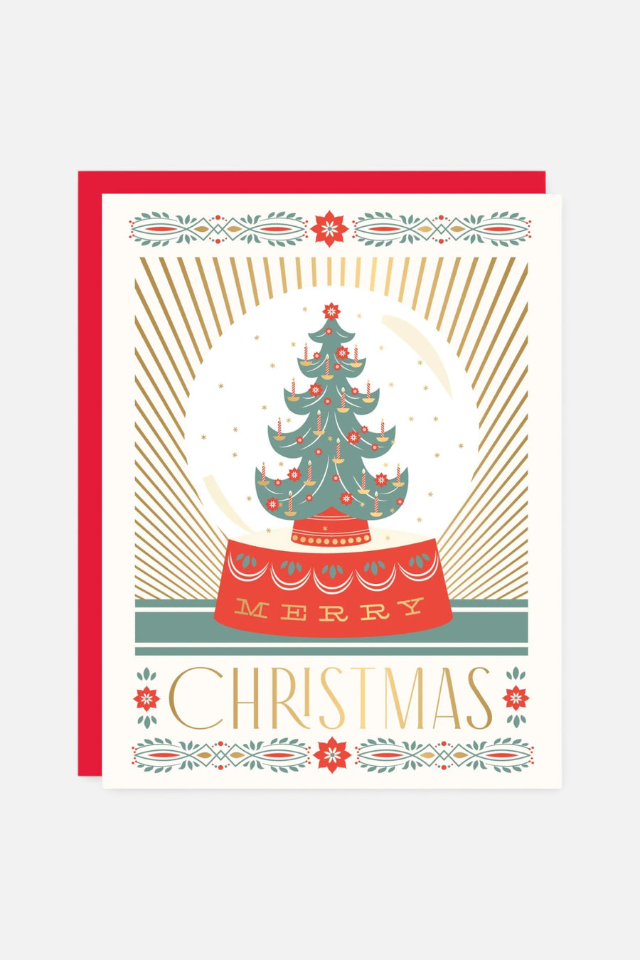 2021 CO Merry Snow Globe Christmas Card – front view