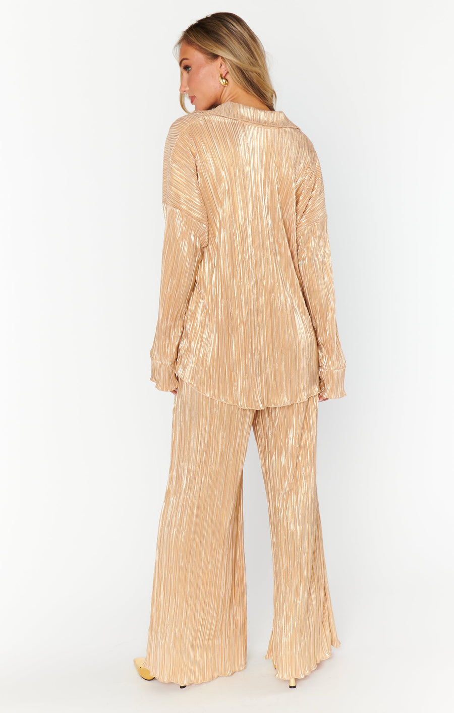 Show Me Your Mumu Everywhere Pants in Gold Pleat