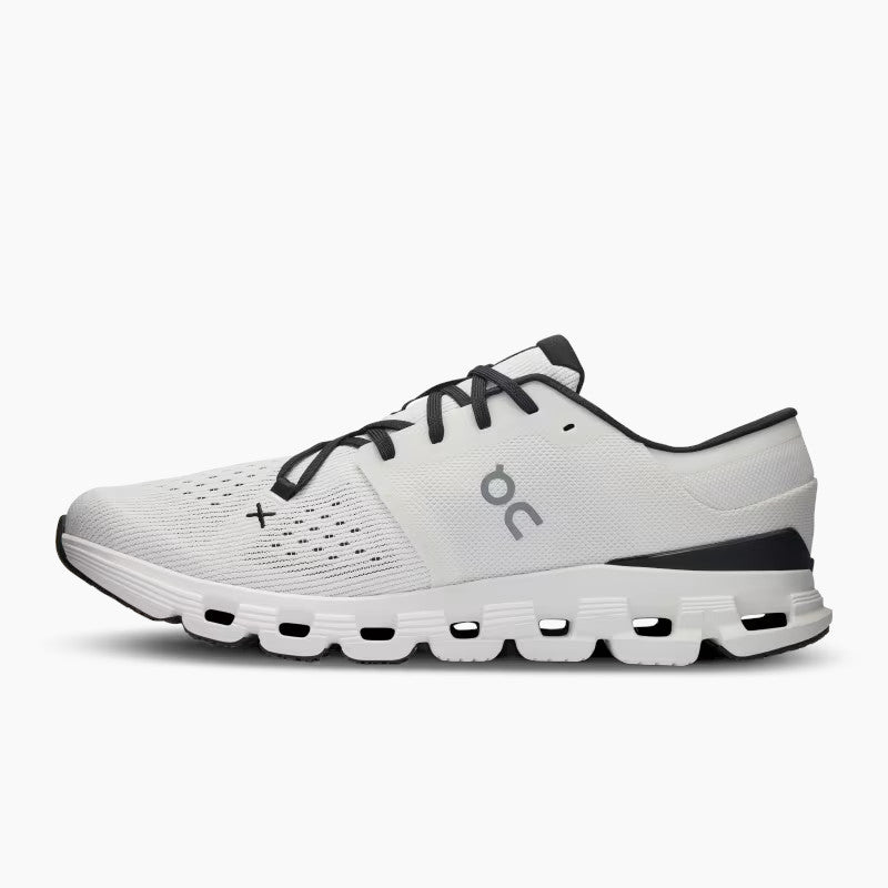 On Running Men's Cloud X 4 Sneakers in Ivory / Black