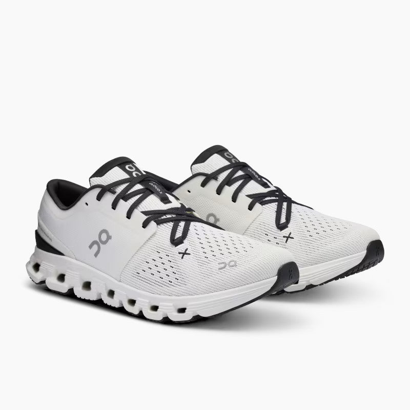 On Running Men's Cloud X 4 Sneakers in Ivory / Black