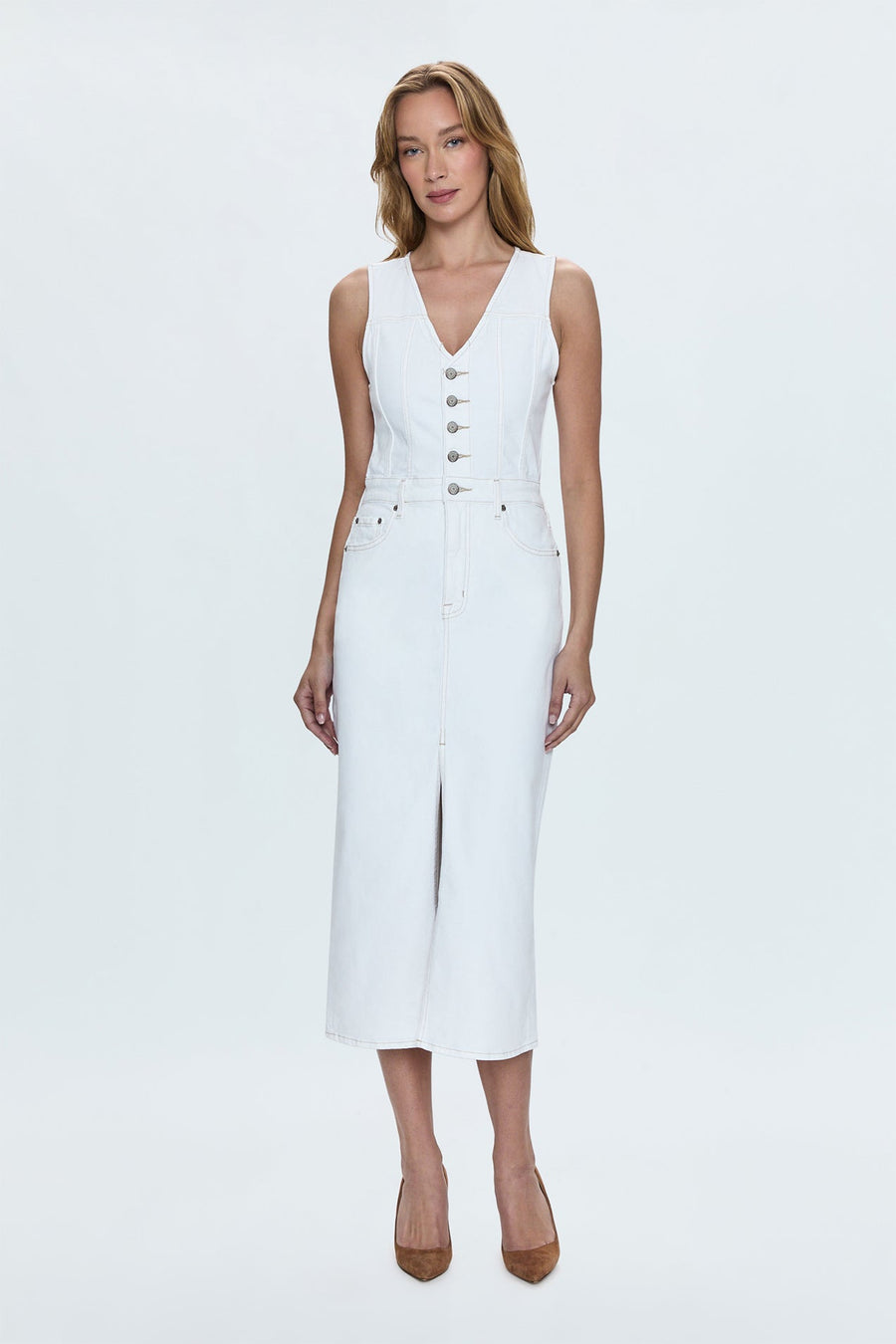 Pistola Alex Midi Dress in Le Blanc