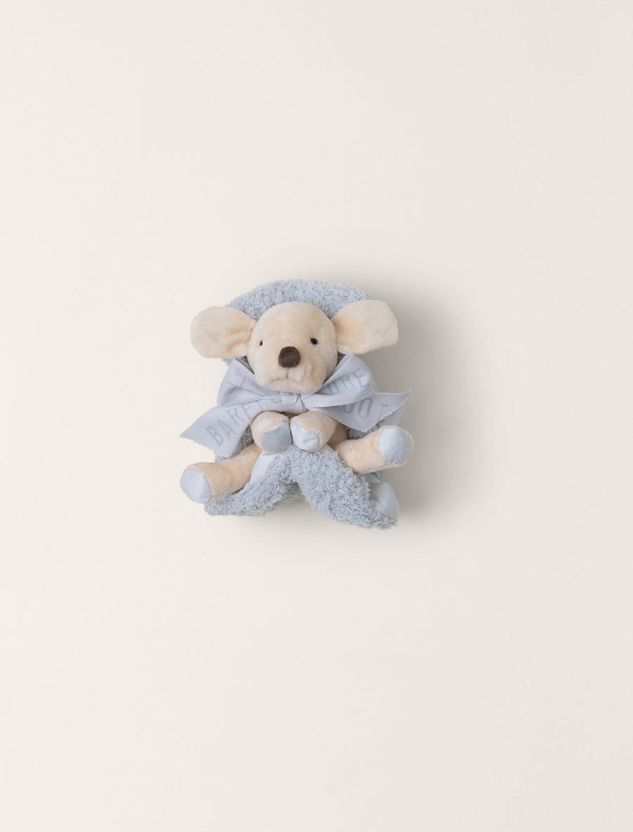 Barefoot Dreams CozyChic Barefoot Buddie in Blue Puppy