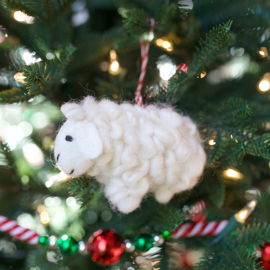 Ornaments 4 Orphans Sheep Felt Wool Ornament