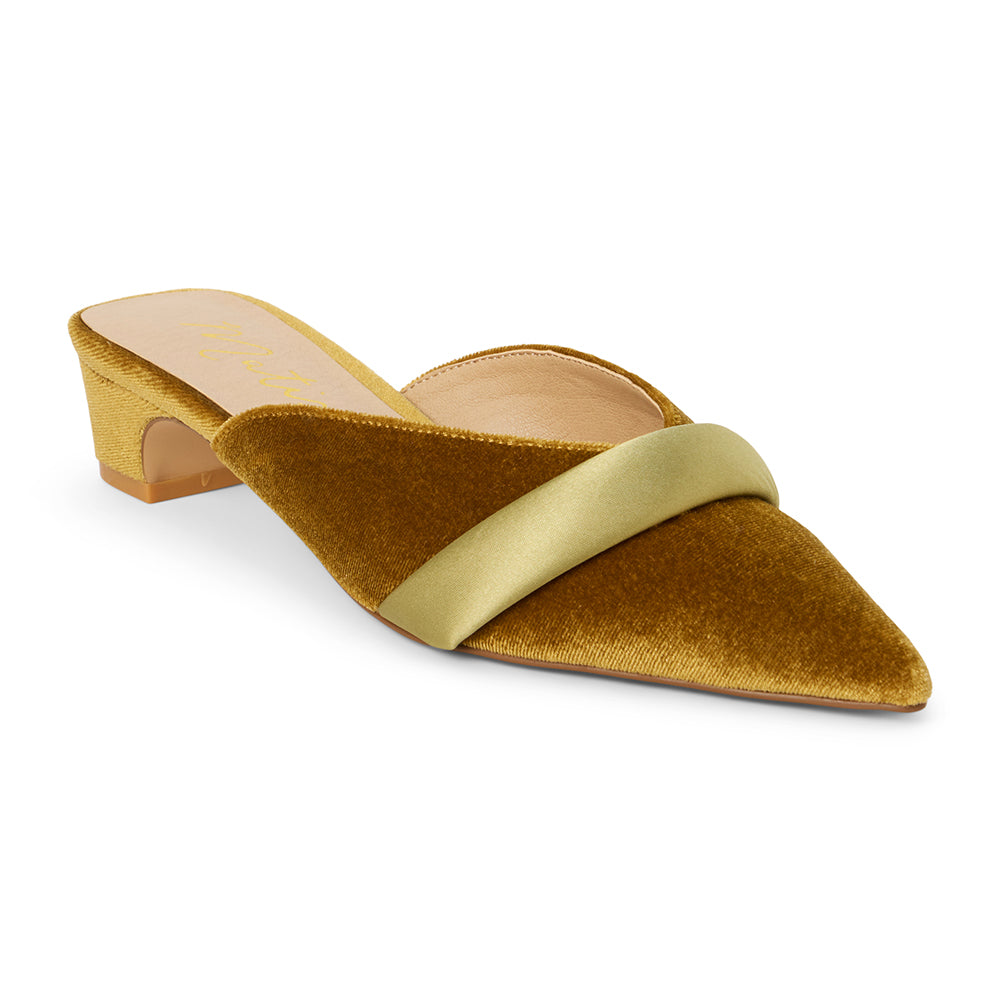 Matisse Kellan Kitten Heeled Mule in Chartreuse – CHROME