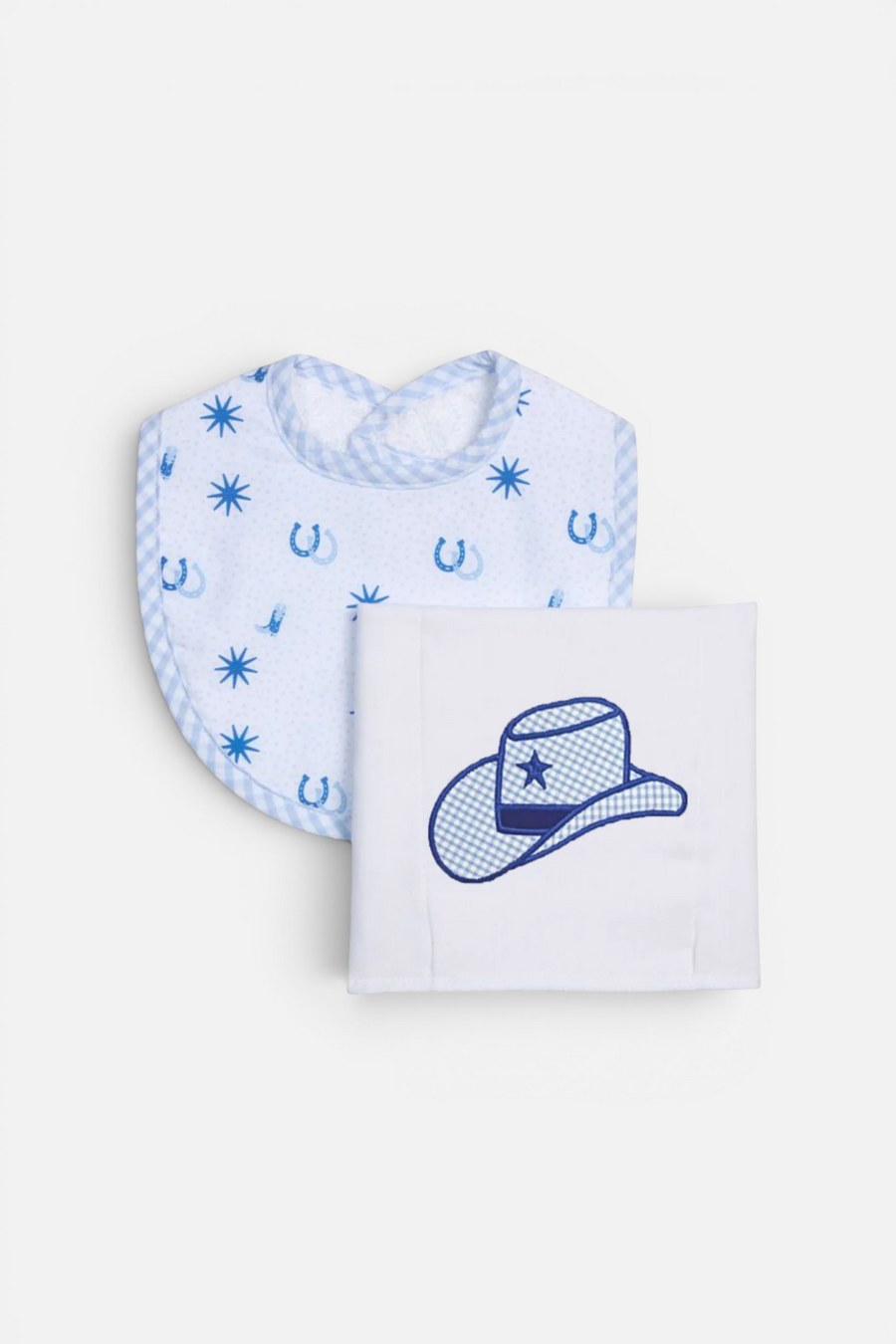 3 Marthas Cowboy Hat Bib & Burp Box Set – front view