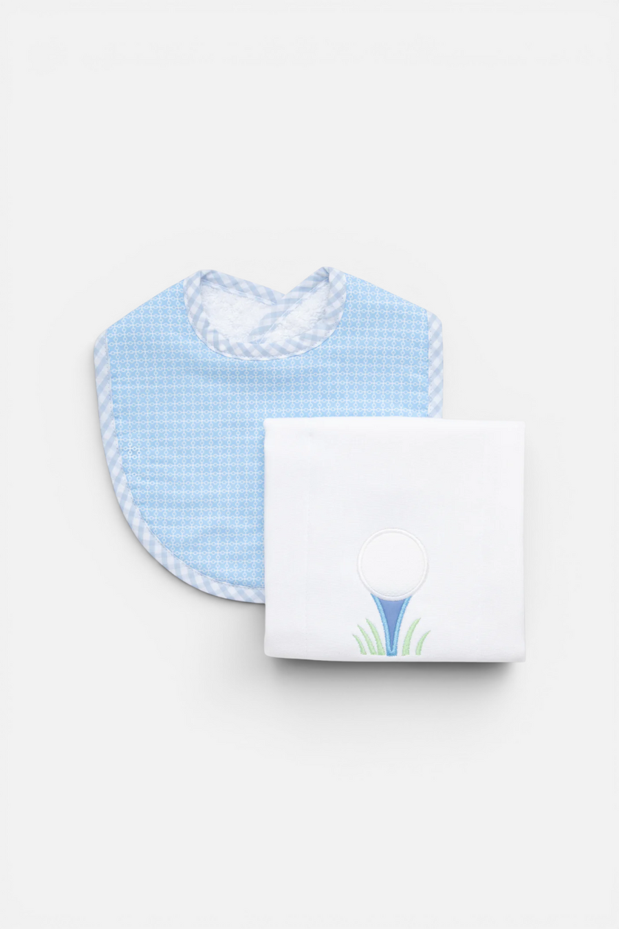 3 Marthas Golf Bib & Burp Box Set – front view