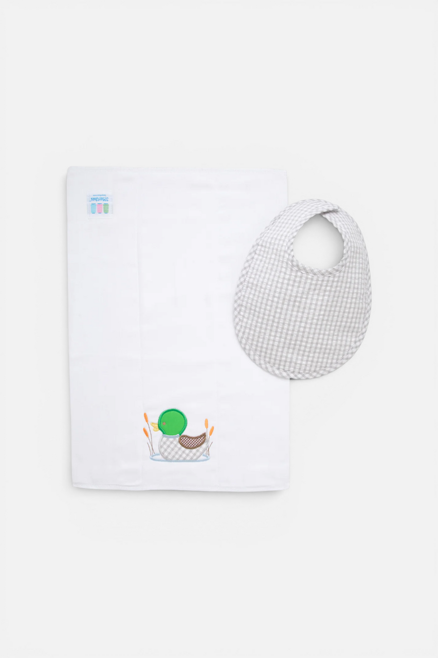 3 Marthas Mallard Bib & Burp Box Set – back view