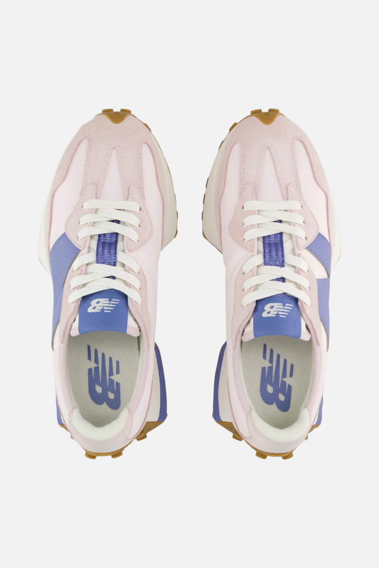New Balance Women's 327 Sneaker in Pink Salt & Fairweather Blue