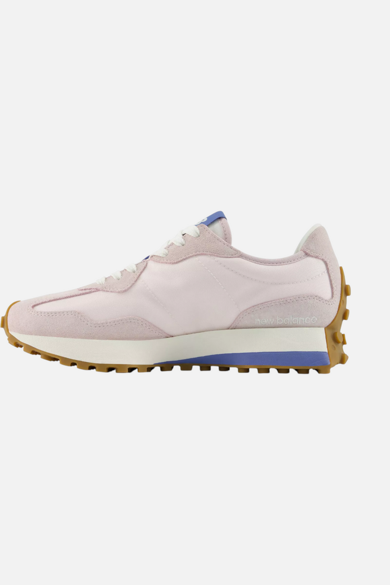 New Balance Women's 327 Sneaker in Pink Salt & Fairweather Blue