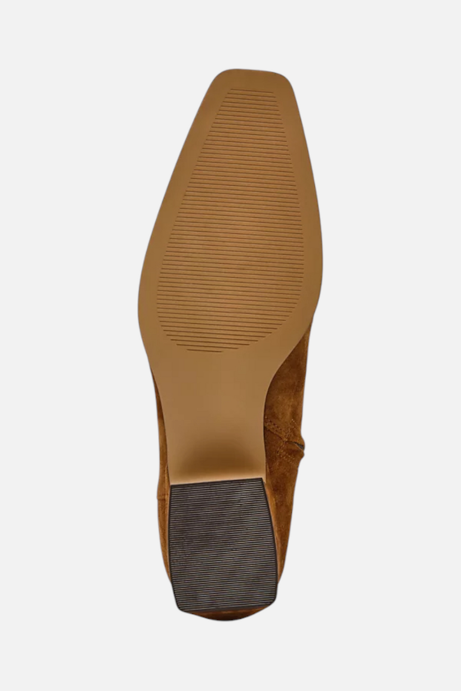 Steve Madden Dusty Block-Heel Booties in Chestnut Suede