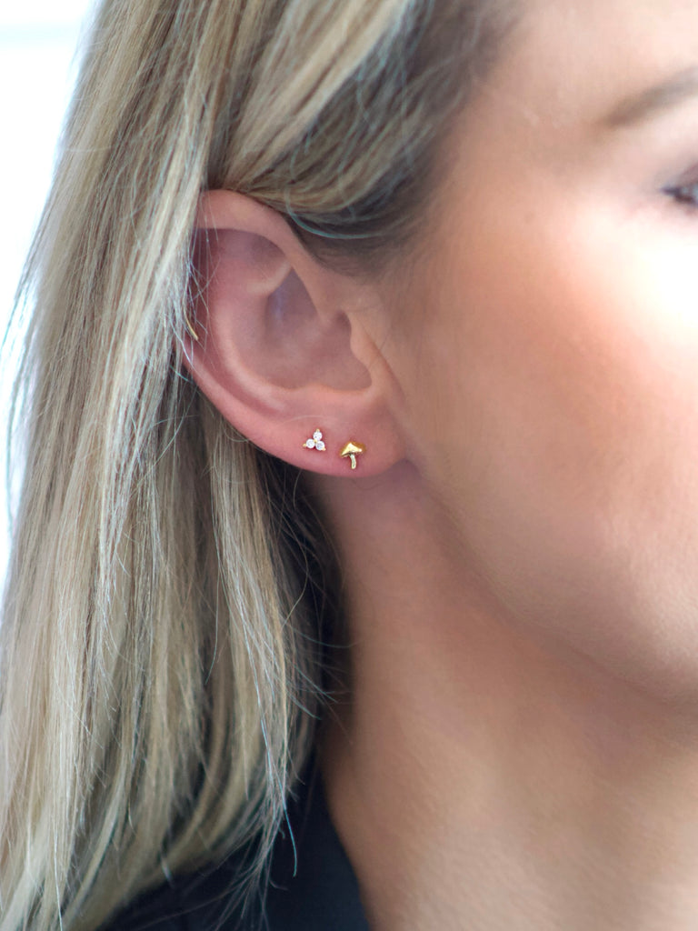 Farrah B Happy Camper Mushroom Stud Earrings Set