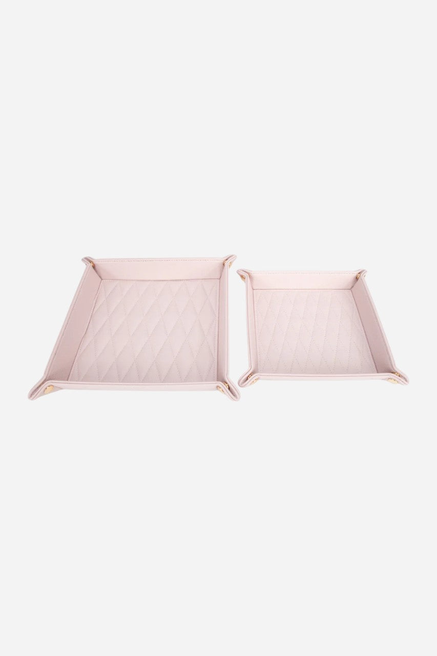 BROUK & CO. Leah 2 Piece Quilted Throw All Pale Pink