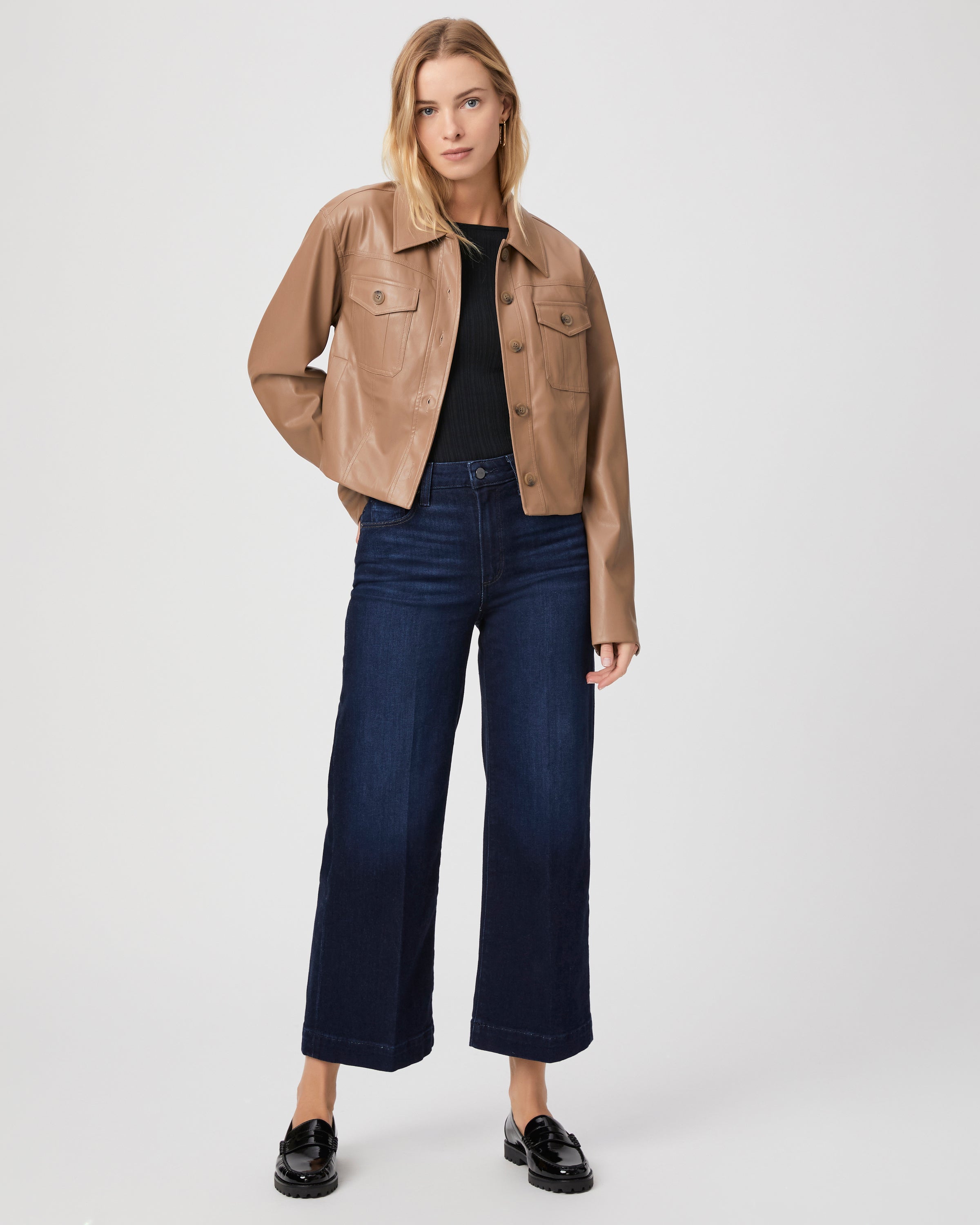 Paige Fenwick Jacket in Burnt Sugar Faux Leather – CHROME
