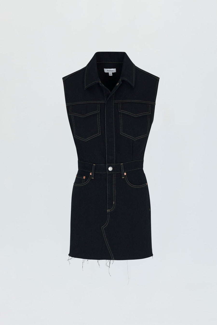 Pistola Julia Sleeveless Mini Dress in Noir