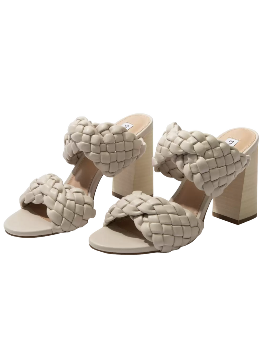 Steve Madden Twisted Block Heels in Bone
