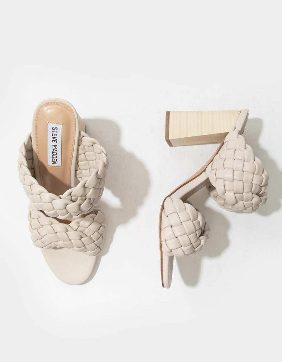 Steve Madden Twisted Block Heels in Bone