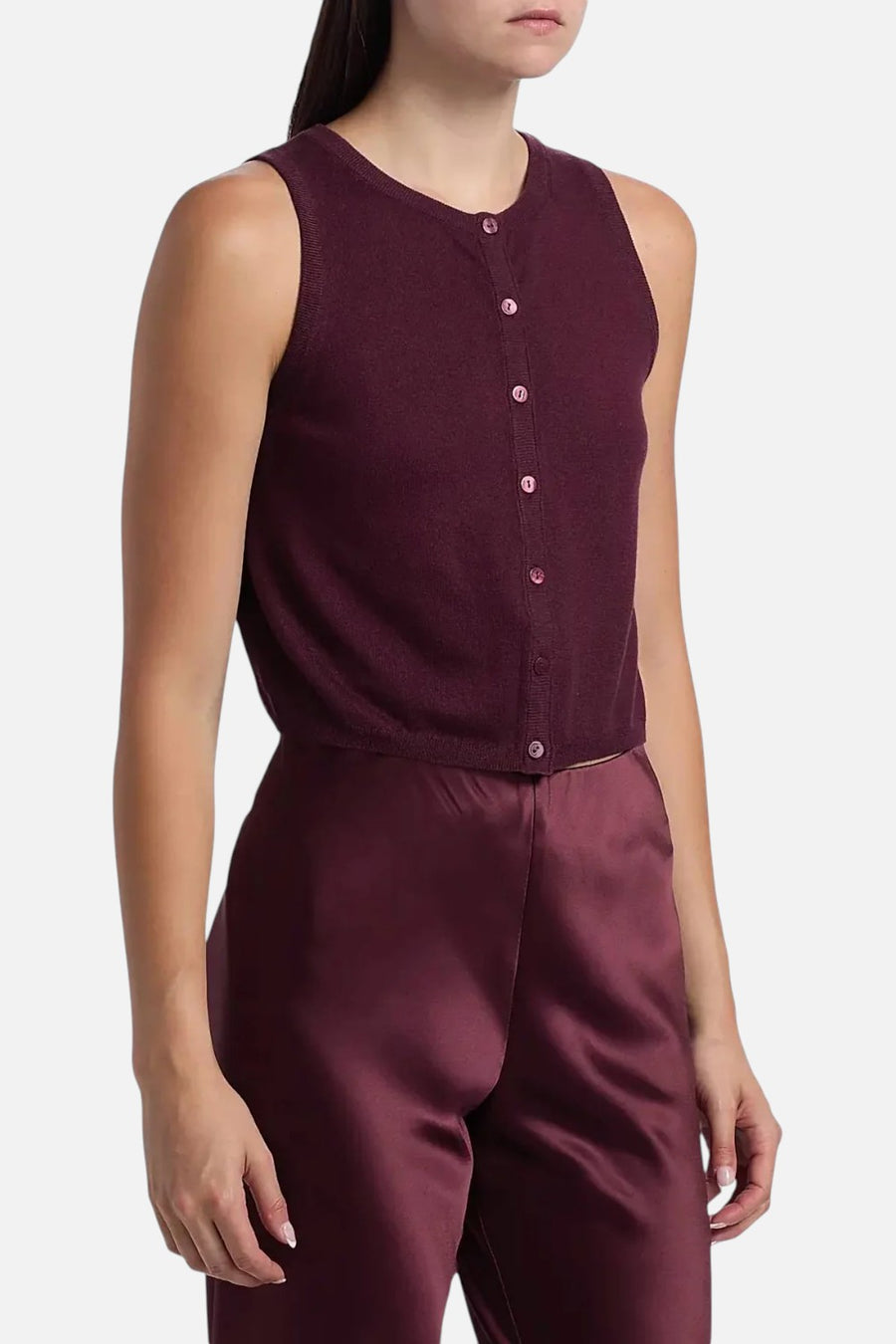 Cami NYC Dia Sweater Vest in Blackberry
