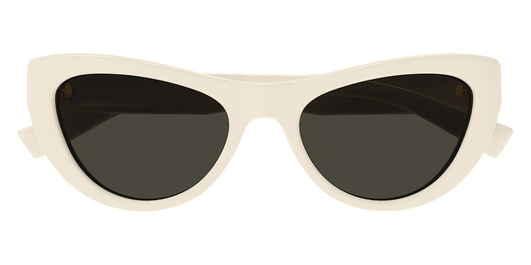 Saint Laurent Ivory Cat Eye Sunglasses with Ivory Lenses (SL  display picture 3