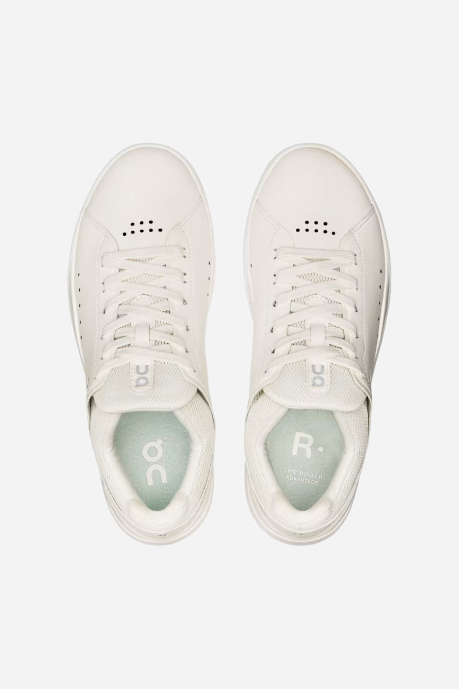 On Running Womens The Roger Advantage Sneakers in All White