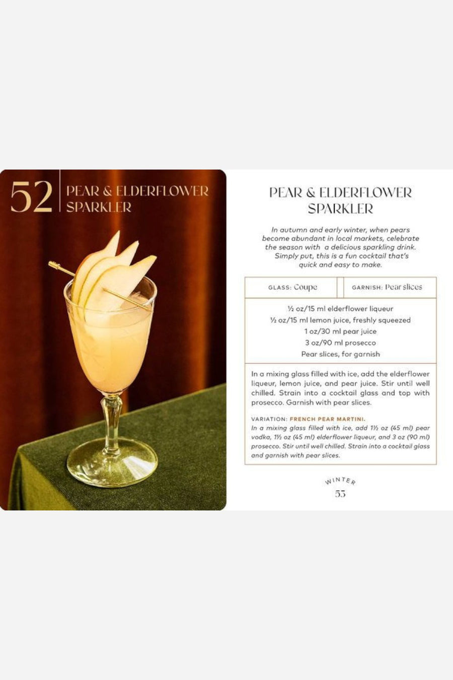 52 Cocktails to Welcome the Weekend: A Cocktail Deck