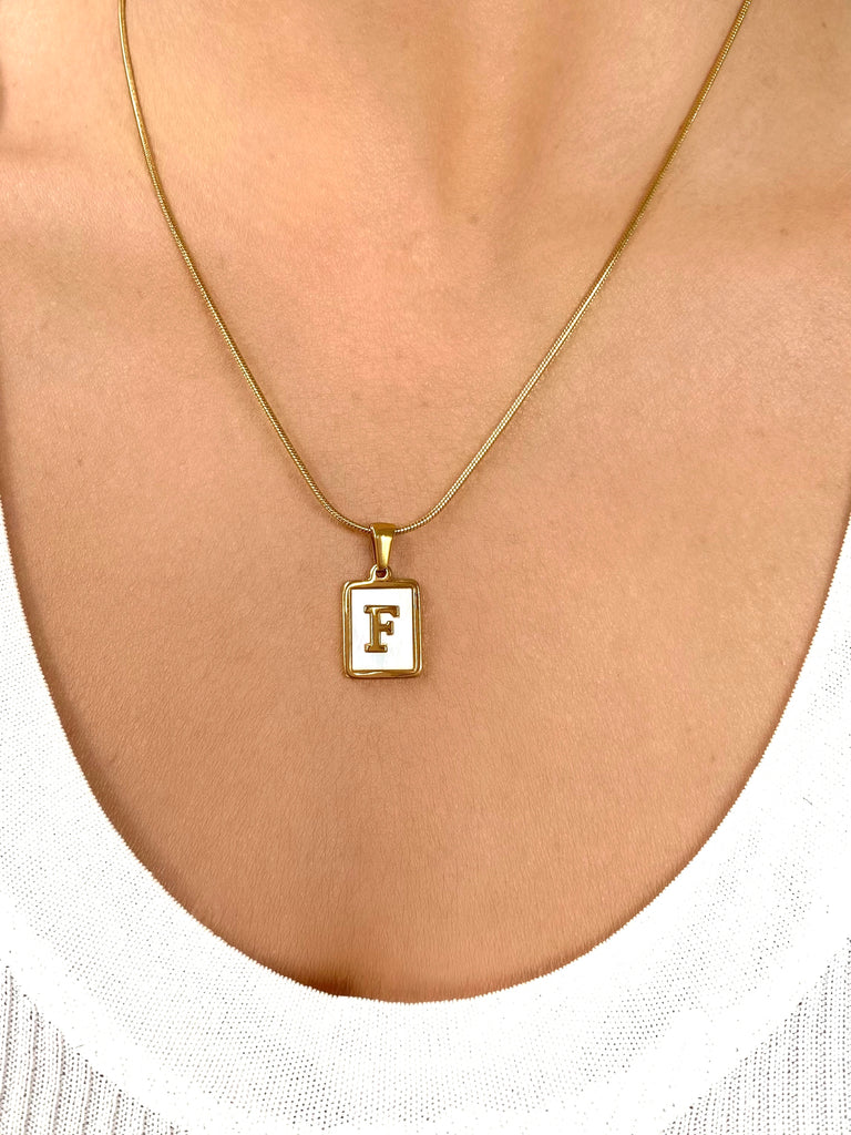 Farrah B Free Agent W Initial Necklace