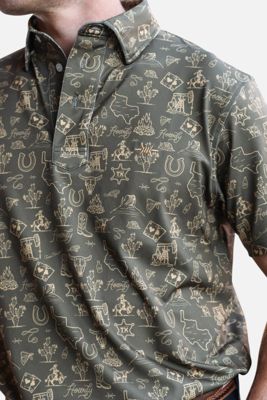 Texas Standard Traditions Polo in Outlaw Agave Green