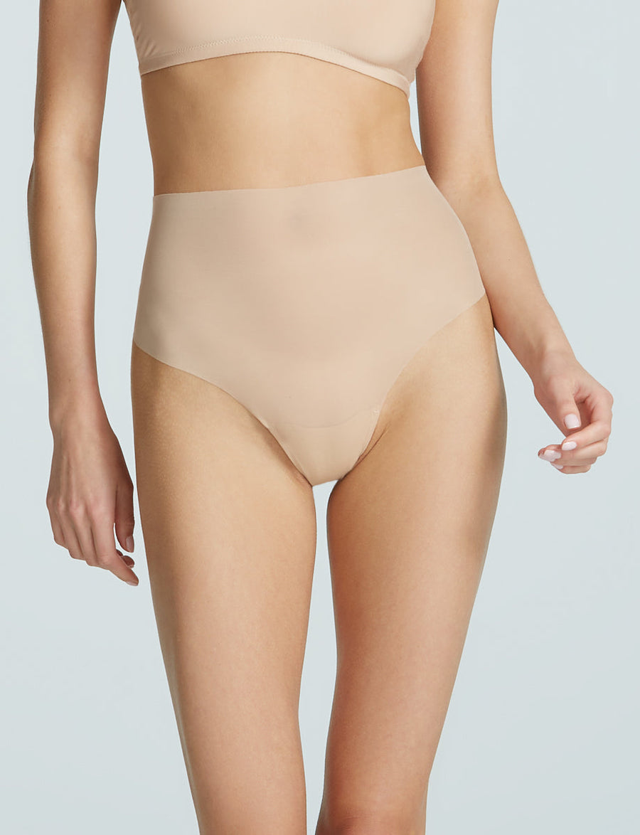 Commando Featherlight Control Thong in Beige
