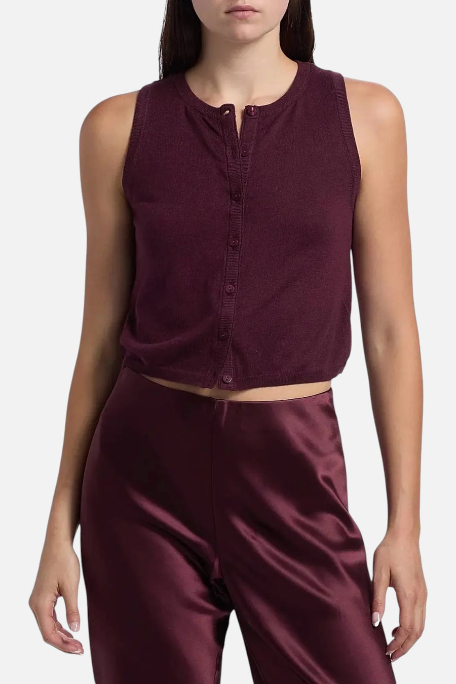 Cami NYC Dia Sweater Vest in Blackberry