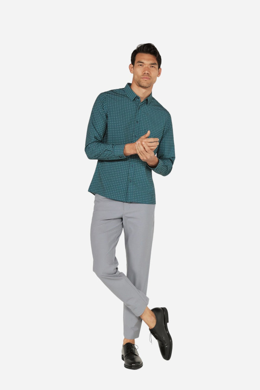 7 Diamond Emerie Long Sleeve Teal – flat lay