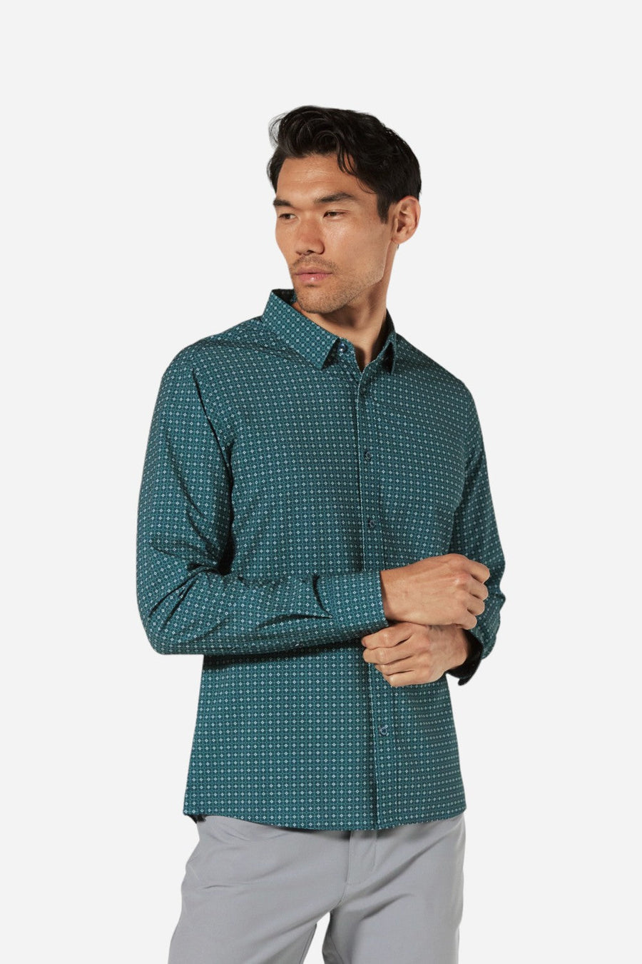 7 Diamond Emerie Long Sleeve Teal – front view