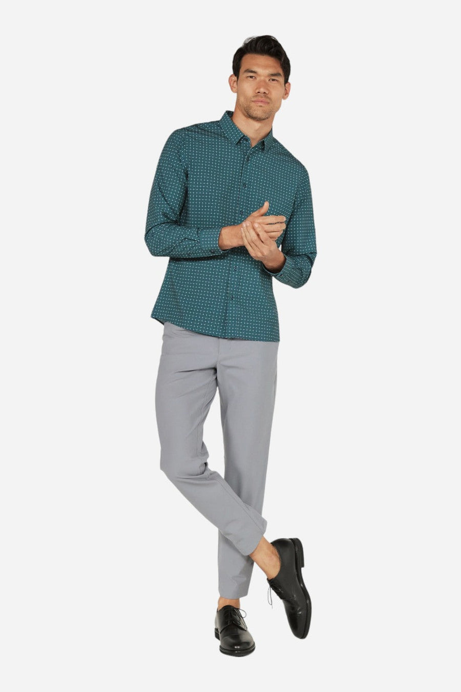 7 Diamond Emerie Long Sleeve Teal – on model