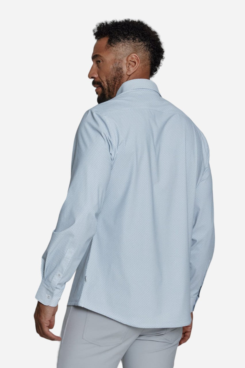 7 Diamonds Adler Long Sleeve Shirt in Light Grey – side view