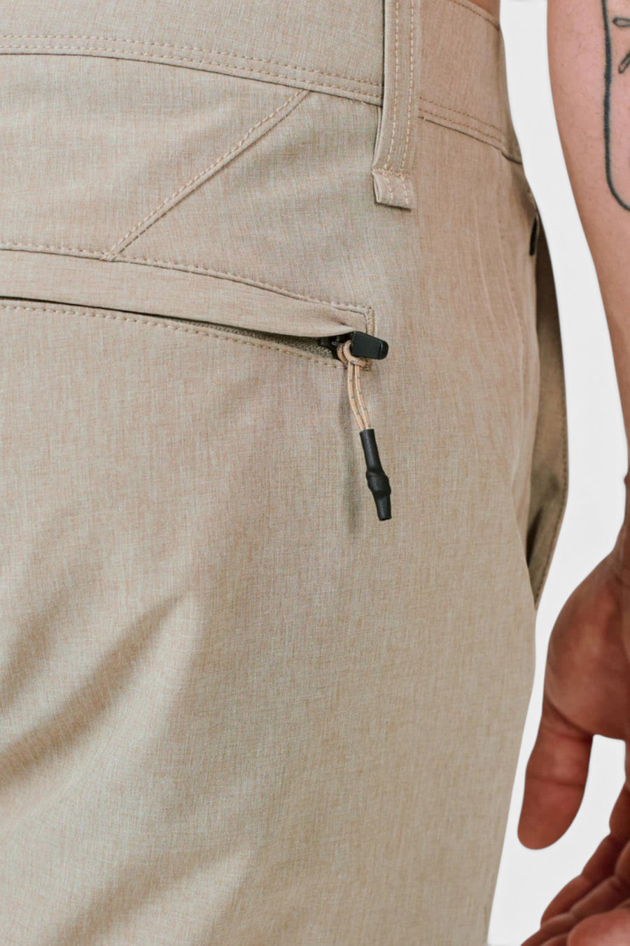 7 Diamonds Aeroplane 7" Short in Khaki – back view