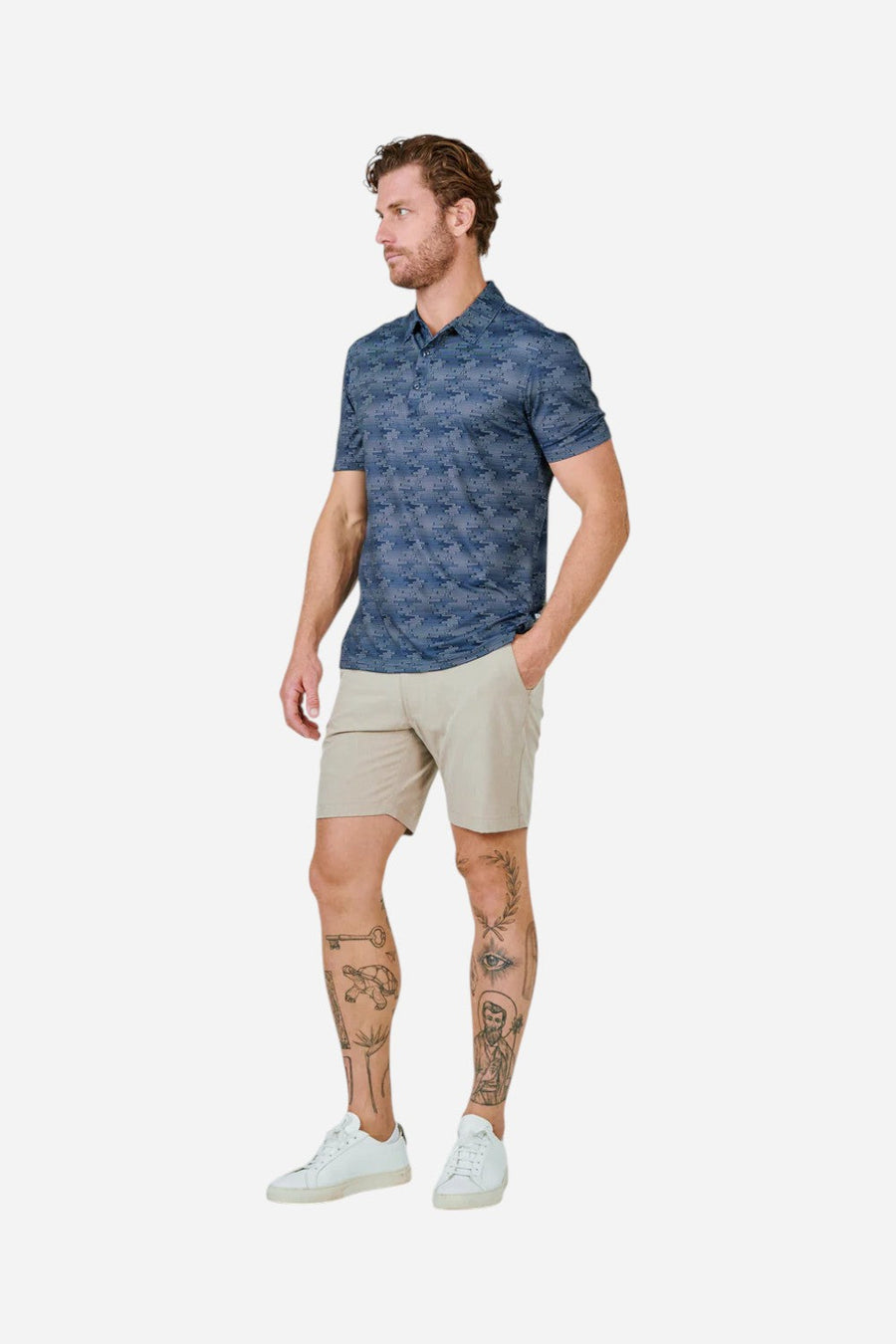 7 Diamonds Aeroplane 7" Short in Khaki – detail