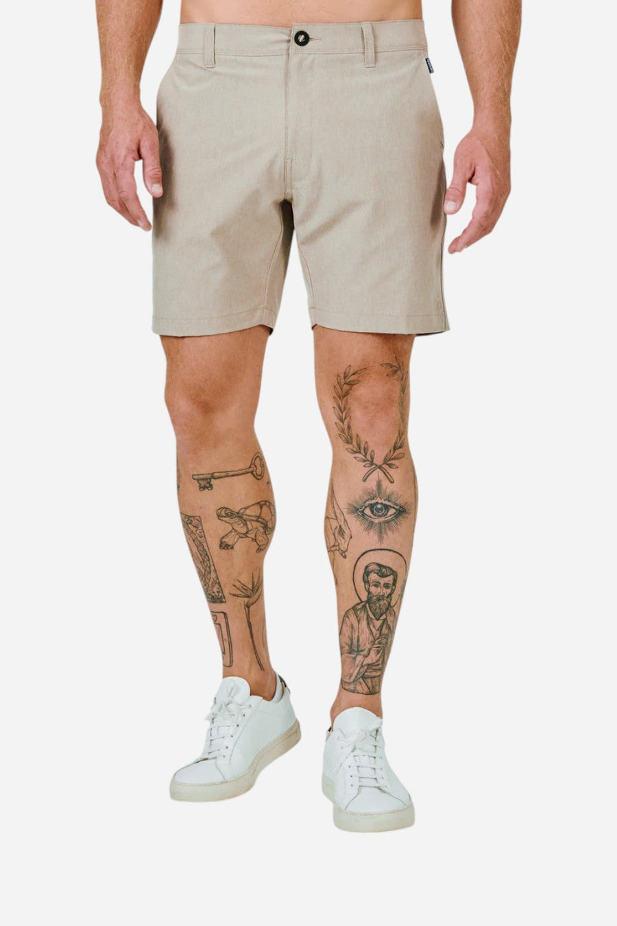 7 Diamonds Aeroplane 7" Short in Khaki – front view